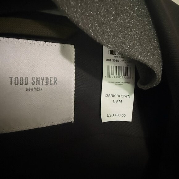 NWT Todd Snyder - Italian Gabardine Two-Pocket Overshirt in Dark Brown - Picture 7 of 7
